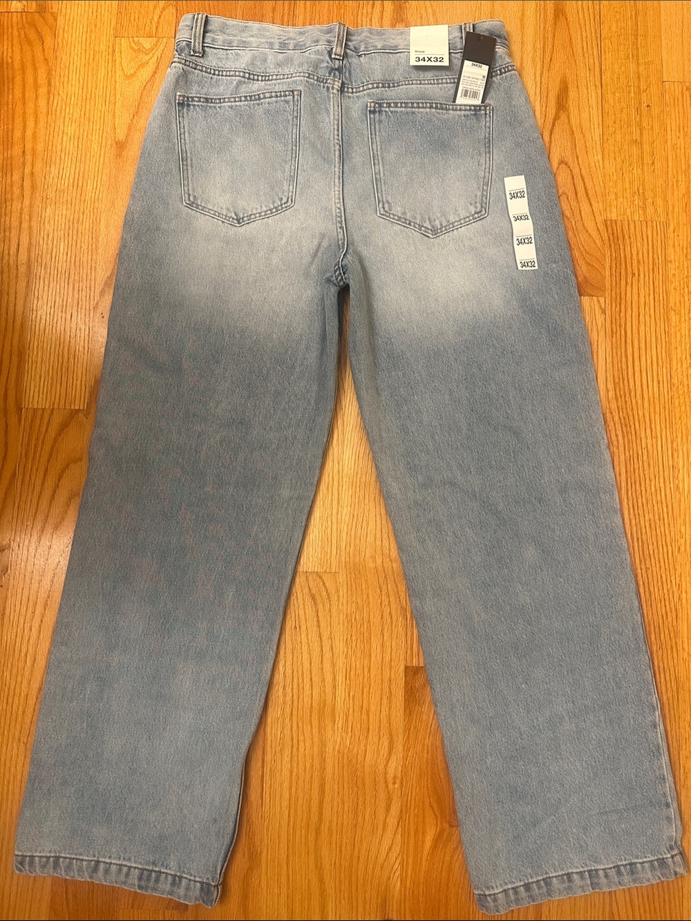 Original Use Light Wash Relaxed Straight Men’s Jeans - Picture 4 of 5